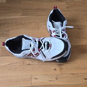 New Balance White and Red Sneakers